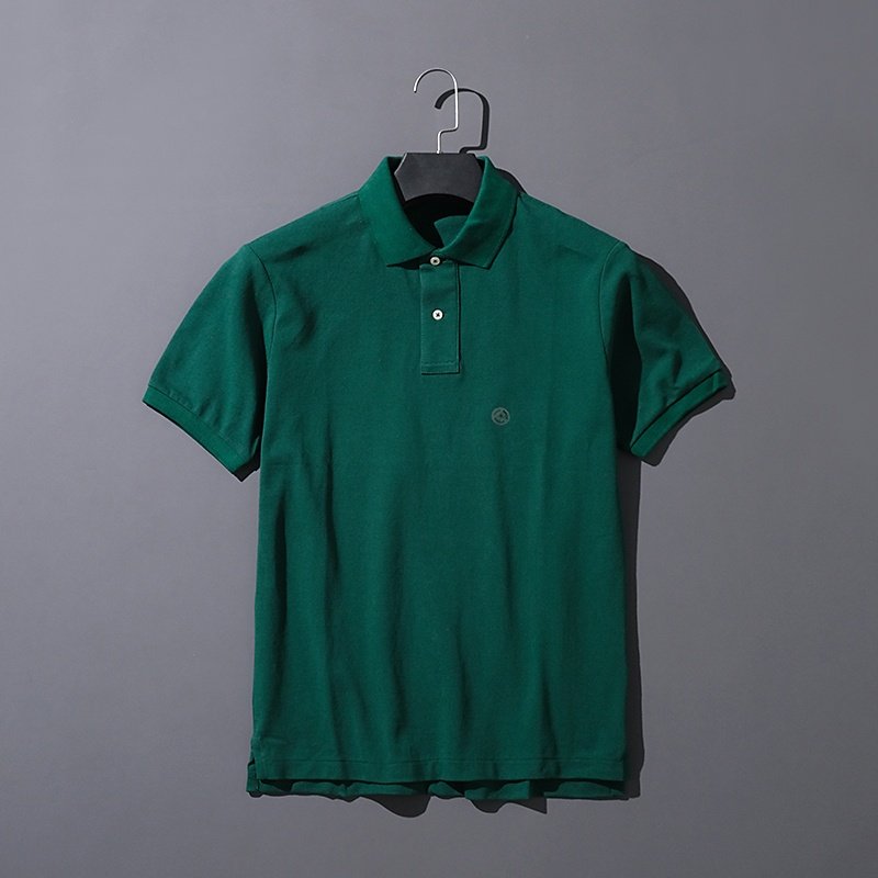 Men's pure cotton business casual polo shirt with pony logo