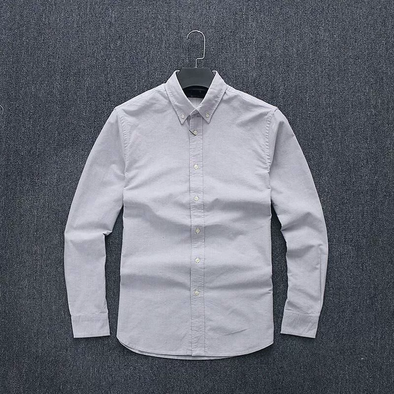 Men's Soft Washed Oxford Shirt, Solid Color and Slim - fit - Image 10